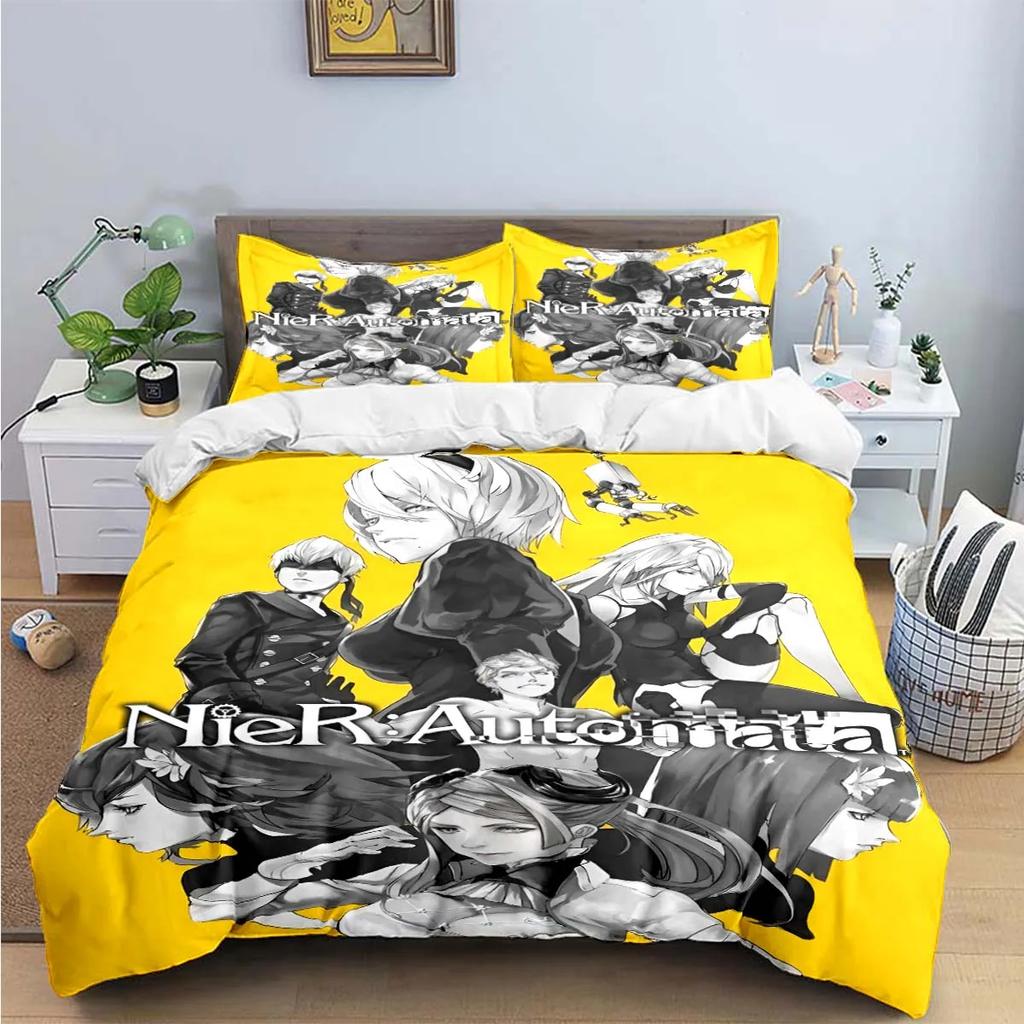 Famous Film Role A-Automata Nier Print Bedding Sets Bed Supplies Set Duvet Cover Bed Comforter Set Bedding Set Luxury Gift