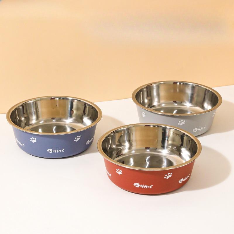 Pet Stainless Steel Dog Bowls, Dog Food Bowls, Anti-tipping Dog Bowls, Drinking Water Bowls, Dog Food Bowls, Cat Bowls and Other Supplies