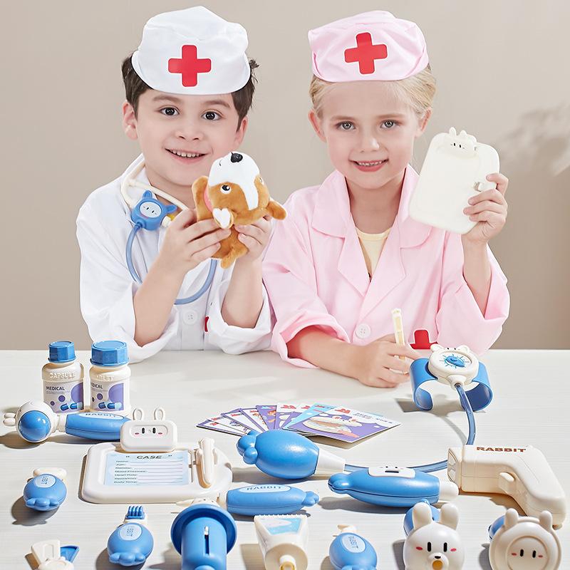 Nana Rabbit Children's Doctor Play House Toy Suit Primary School Student Gift Box Nursing Injection Stethoscope