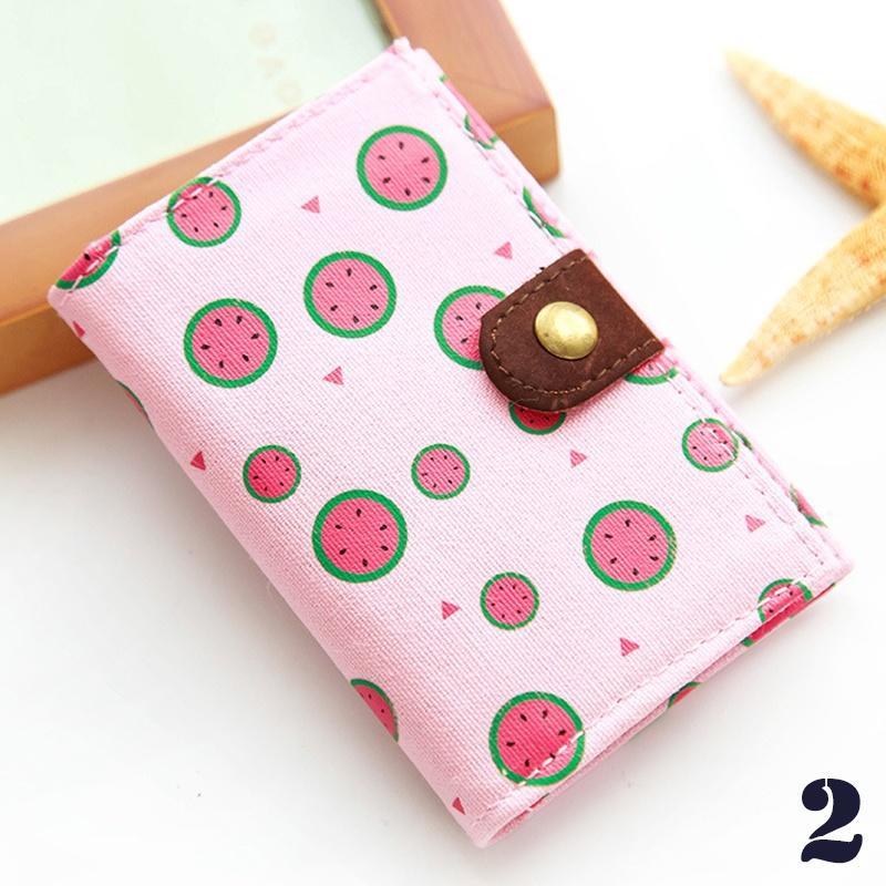 Frucht-Druck Kreditkartenhalter Damen Ausweishalter Geldbörse Geldscheinhalter Canvas Halter Tasche