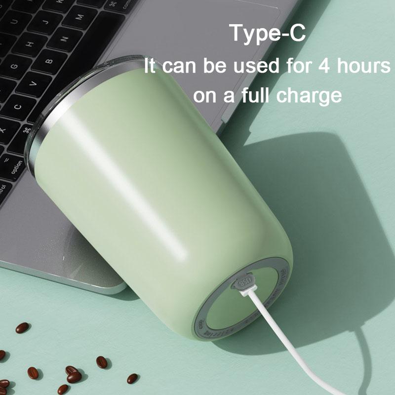 USB Rechargeable Automatic Stirring Mug Stainless Steel Coffee Milk Self Stirring Mug Smart Stirring Water Bottle