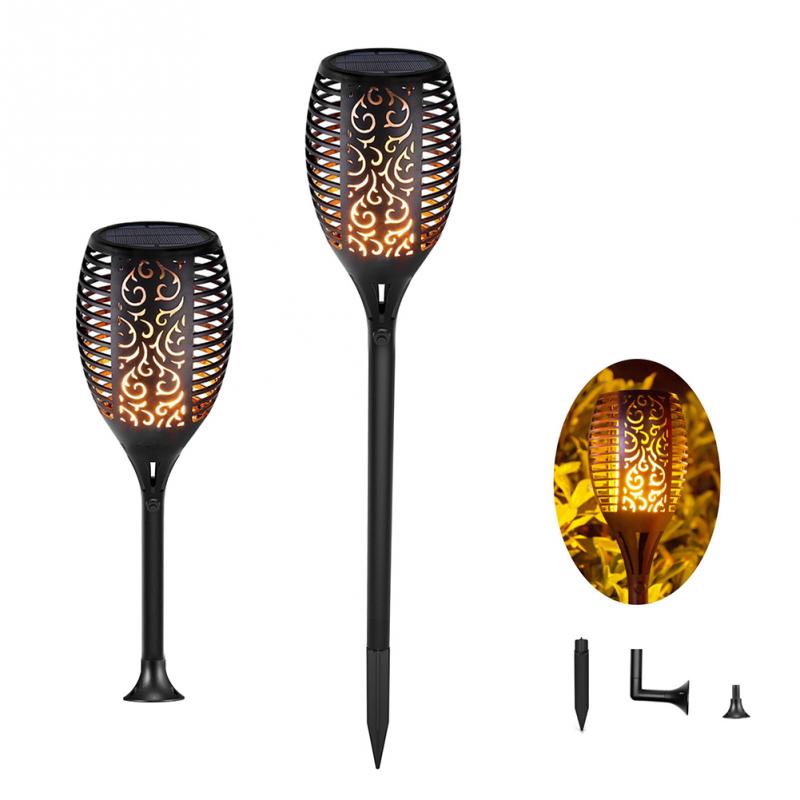 Outdoor Led Solar Lights Flickering Dancing Flame Torch Solar Lighting Waterproof Lamp for Garden Decoration Landscape Lawn Path