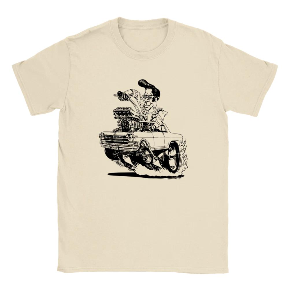 Elvis in a Hot Rod Nova - Unisex Crewneck T-shirt M