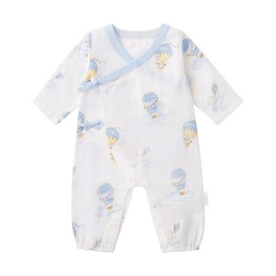 Newborn Baby Cotton Antibacterial Gauze Romper