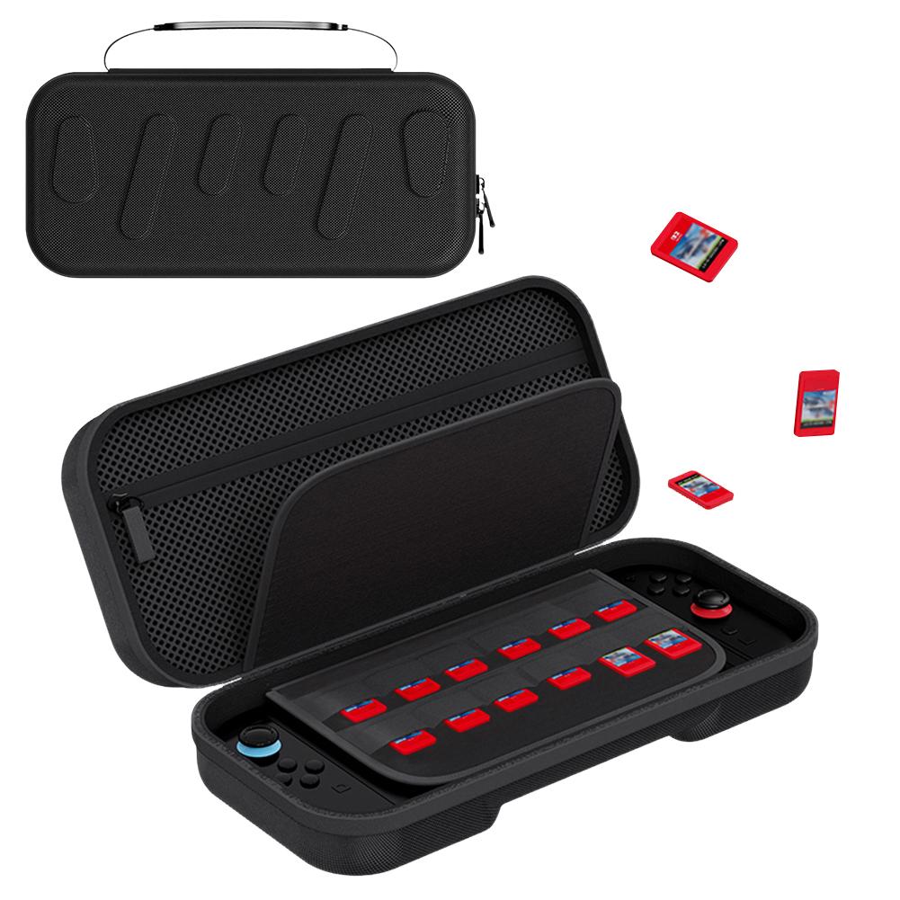 Slimline Carrying Case with 24 Game Card Slots Hard Protective Carry Case Large Capacity Shockproof Console Storage Bag for NS2