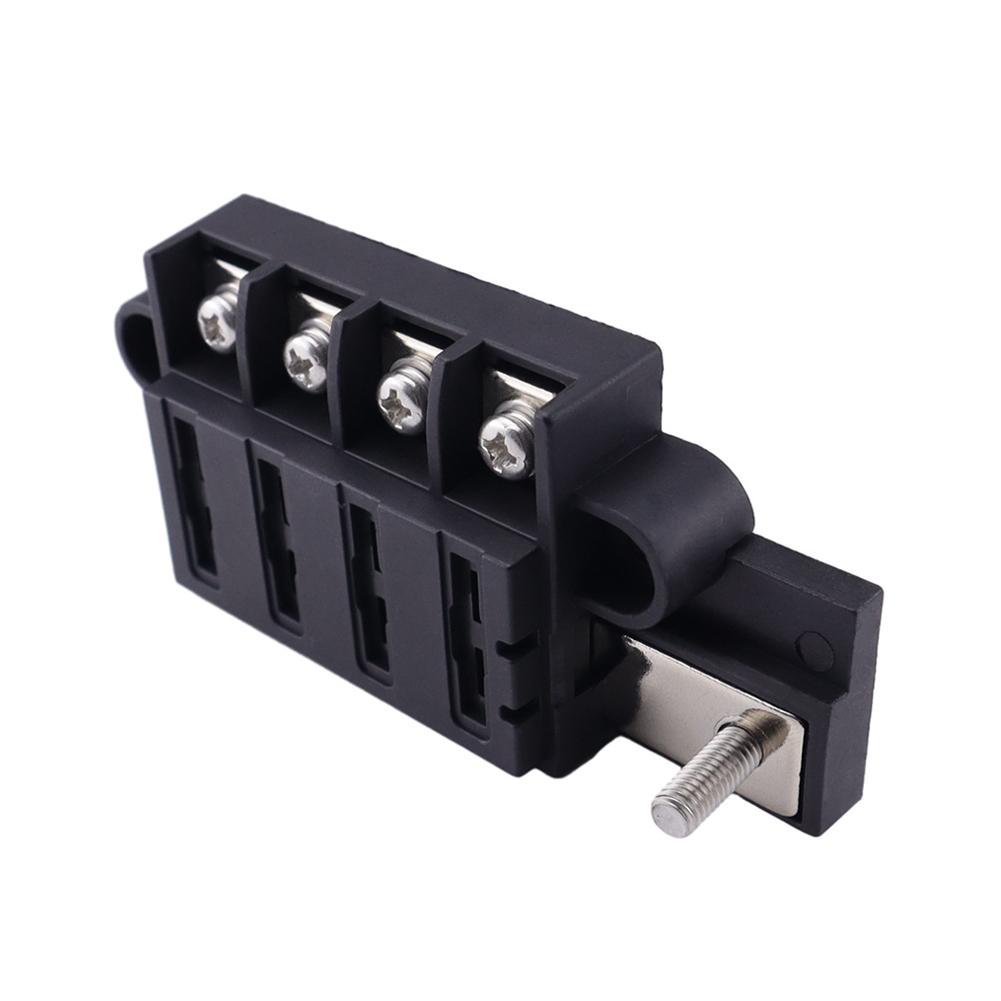 Universal 4 Ways Blade Fuse Block Box 12V 24V High Quality Fuses Box 1 In 4 Out Car Fuse Holder Box Marine Auto Fuse Connector
