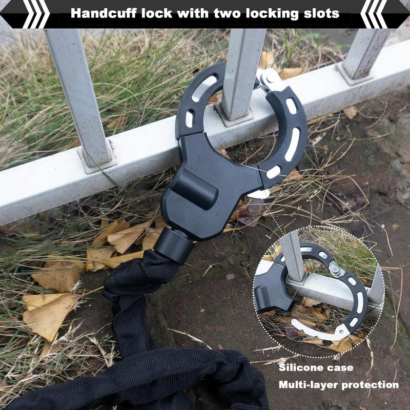 Heavy Duty Security Lock Anti-Theft Handcuff Lock for Scooters Bicycles Prams Scooter E-Scooter Motorcycle Cycling Equipment