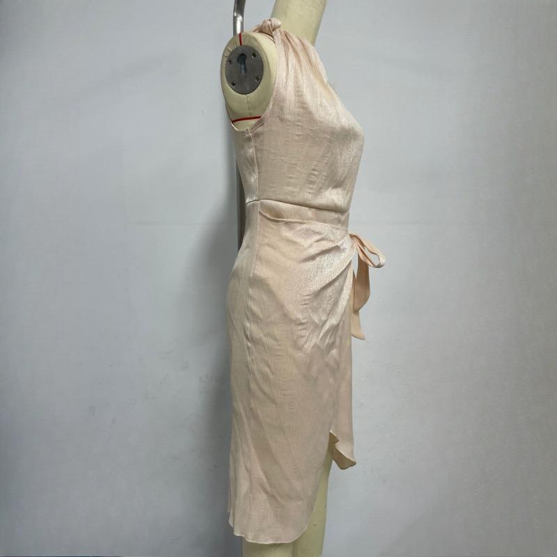 GMXIA Women's Summer Temperament Sexy Slant Shoulder Slim Dresses