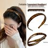2026 Women's Travel Folding Anti-Slip Headband with Teeth for Flyaways & Face Washing