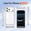 Crystal Shield Striped Magnetic Case for iPhone 17 Pro Max, Fits Apple Magnetic Ring 16/15 and 14/13