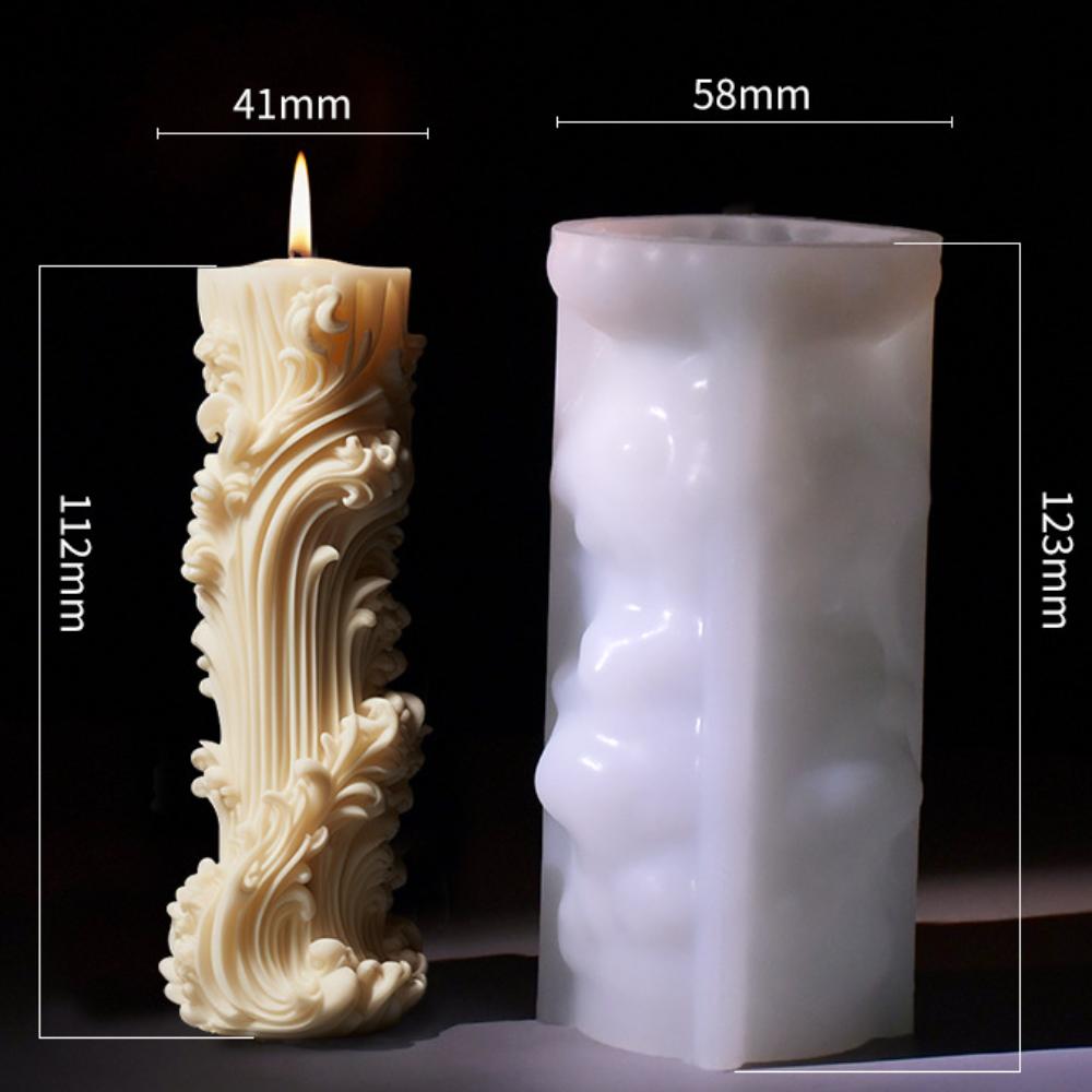 Cylindrical Aromatherapy Candle Mold Silicone Plaster Grinding Tool DIY Soap Mold  Home Decoration