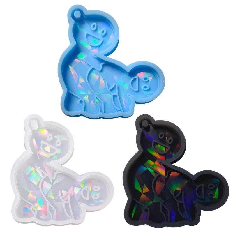 Funny Shaped Silicone Mold Holographic Resin Mold DIY Keychain Jewelry Earring Pendant Tool Crafts Making Supplies
