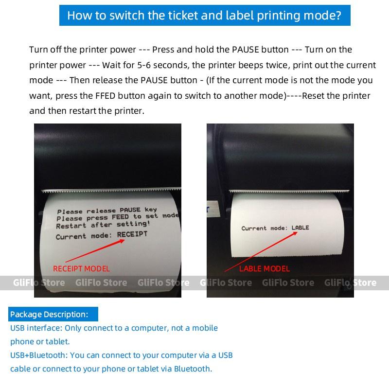 Thermal Tea Shop Sticker Xprinter XP-236B/XP-236BL Barcode Label Printer