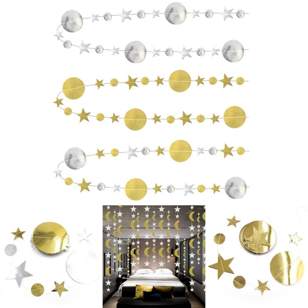 Eid Mubarak Moon Star Banner Stylish Hanging Decor For Ramadan Weddings Birthdays More!