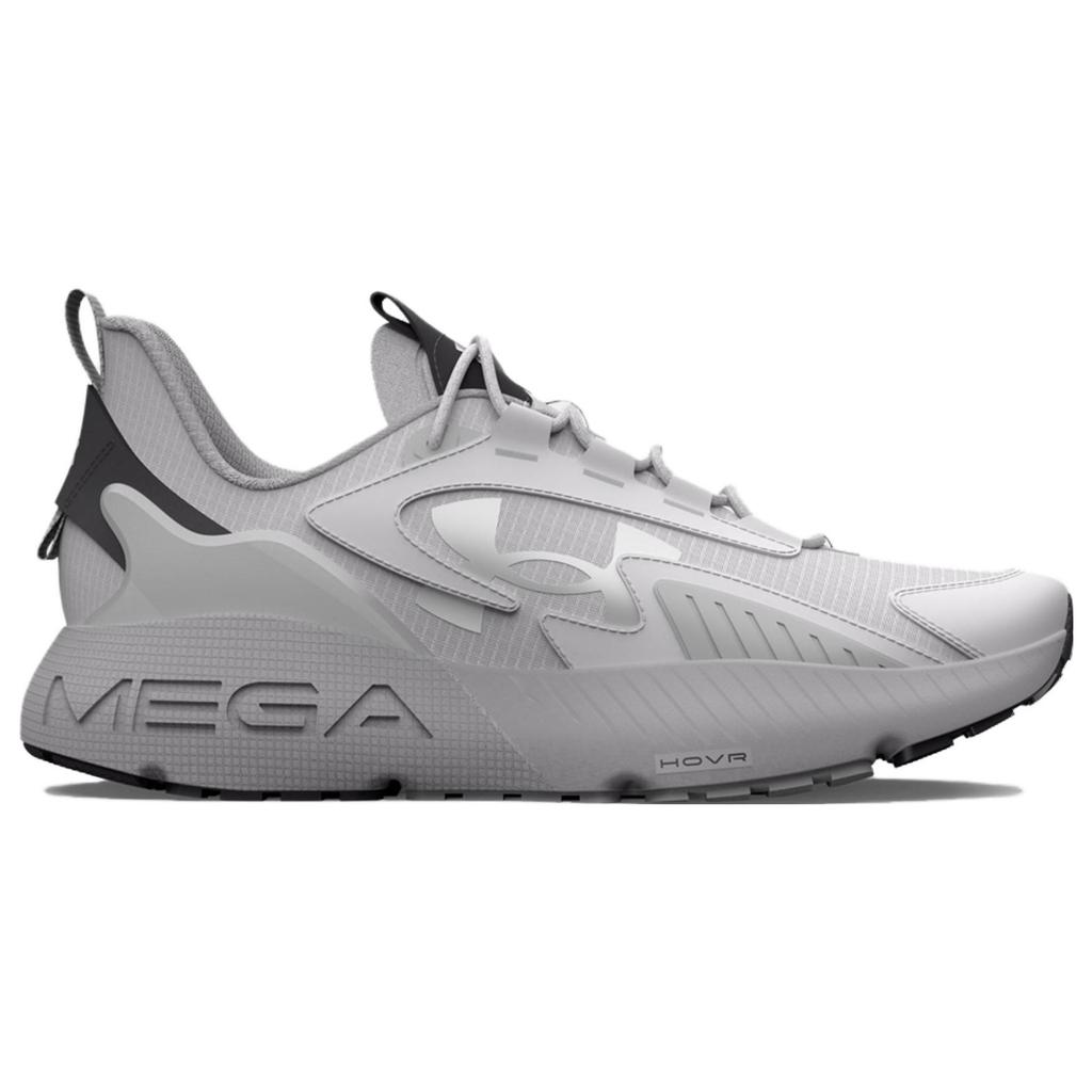 Under Armour HOVR Mega 2 MVMNT Running Shoes Halo Grey Mod Grey Metallic Silver Men 3026629-103