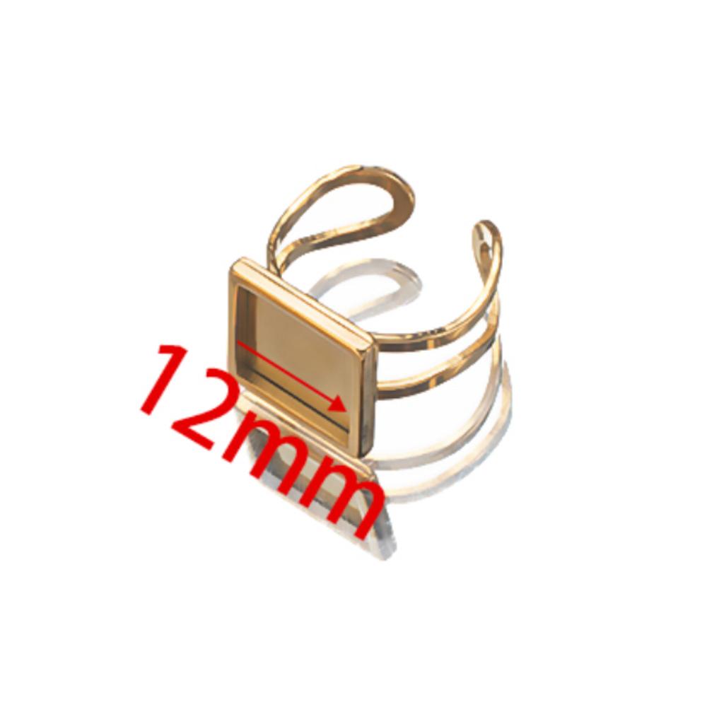 4 pièces/lot Bagues Ouvertes en Acier Inoxydable Supports Base Plate Vide Carré Rond Ovale Plateau Cabochon Résine Cadre Bijoux Fabrication
