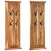 Day and Night - Day and Night Coat Racks 2 Units Solid Acacia Wood 38x100 Cm