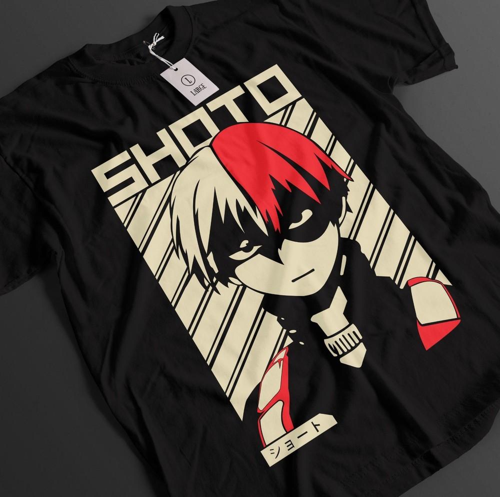 

My Hero Academia Shirt Shoto Todoroki Tshirt Deku All Might Top MHA Unisex Tee 4XL