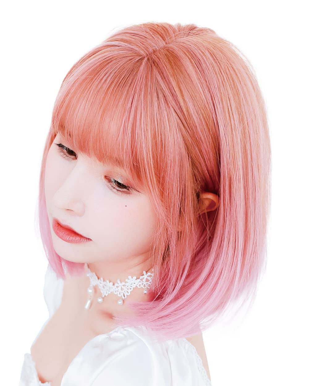 

Fujitatsu TefuRe Модный парик Боб Короткий с сеткой для парика Девичий Прямой Боб Клубничный [TefuRe] D-3111-Sb земляничный