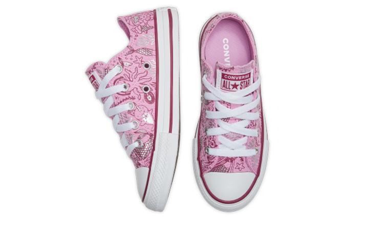 Converse Chuck Taylor All Star Breathable Cushioning Low Top Kids Canvas Shoes Pink Children Aged 3 7 Years Old 667204C