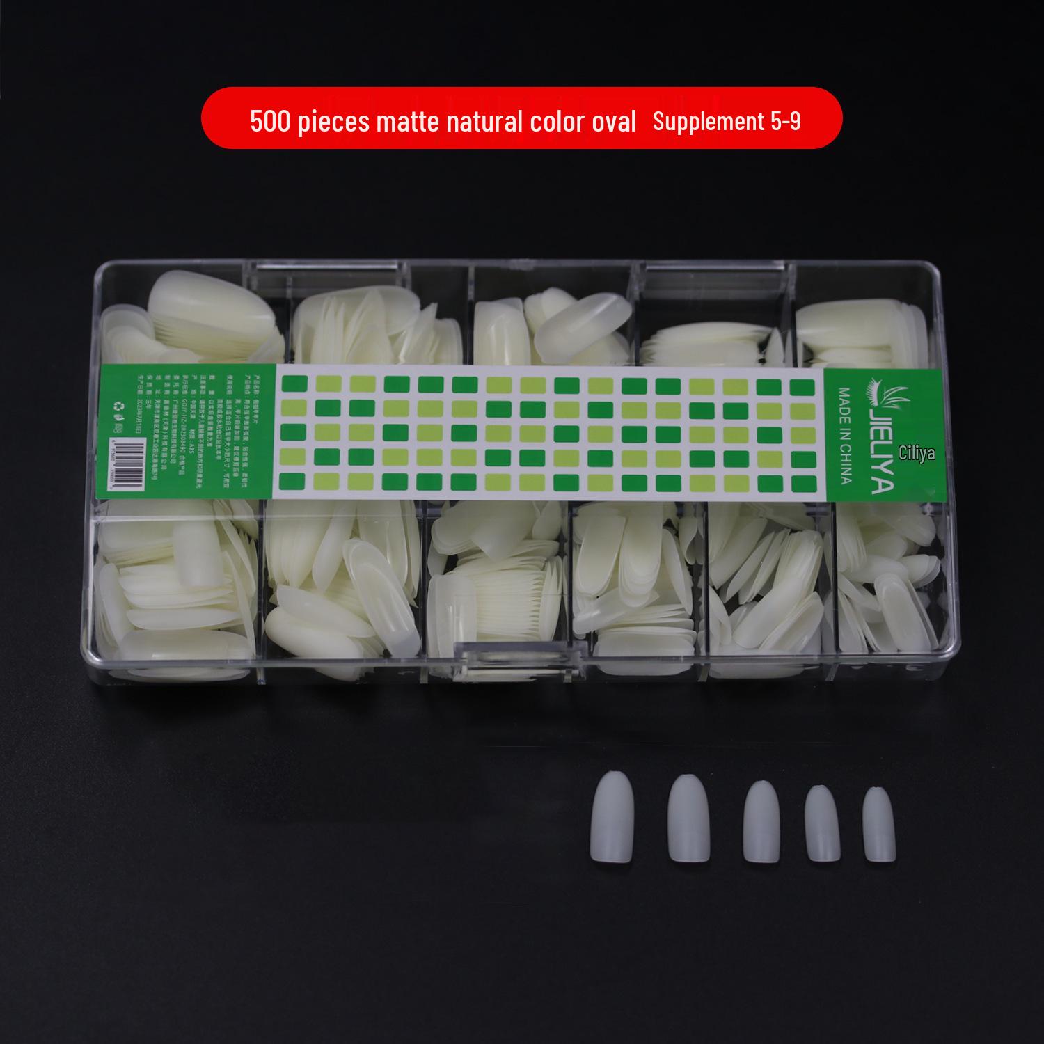 

Nailia Natural Frosted Transparent Nail Tips - 500 Pieces: Ultra-Thin, Traceless, Full and Half Cover Options, No Filing Needed