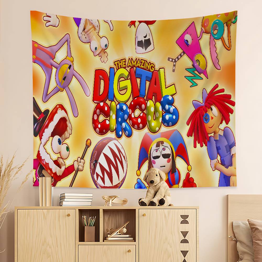 LE CIRCLE NUMÉRIQUE INCROYABLE Dessin Animé Tapisserie Colorée Accrochage Mural Hippie Fleur Tapis Muraux Décor de Dortoir Art Mural Décor