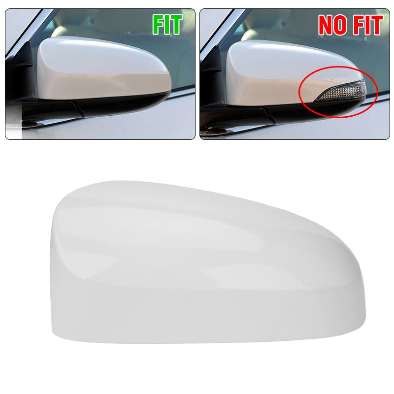 Car Side Wing Rearview Mirror Cover Cap Glossy Black White for Toyota Camry W/O Signal Light 2012 2013 2014 2015 2016 2017 US