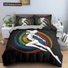 Sport Polyester Duvet Cover Set King Queen Size Bedding Set Sport Player Action On Spin Wheel Graphic Bedclothes Bedroom Decor