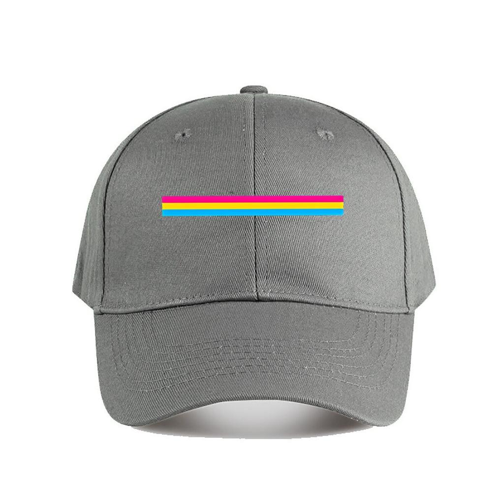 Rainbow  Bold Text Color Pride  Themed Design Baseball Cap Fashion Outdoor Sports Sunhat Unisex Snapback Cap Womens