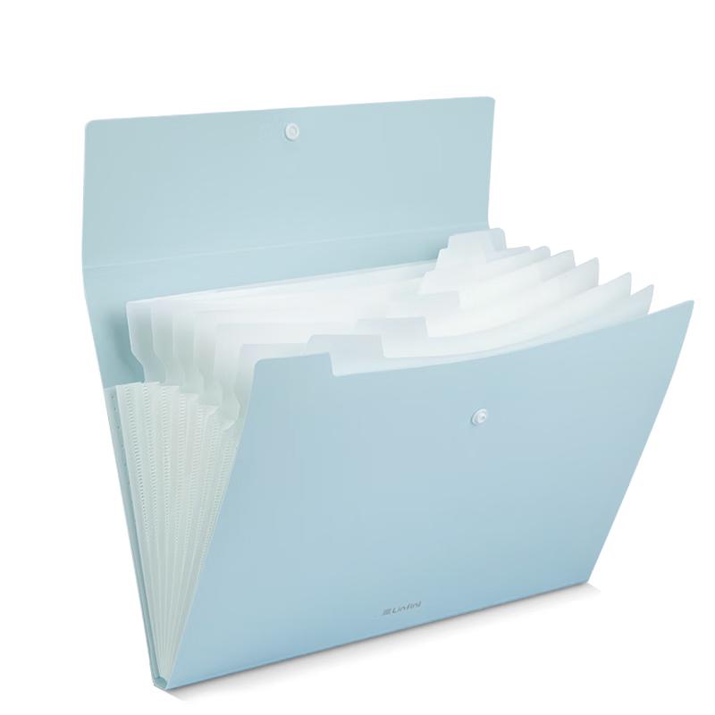 Deli Lesu Series 8-Grid Snap Button Accordion File Folder