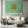 Animal Crossing Anime Wall Tapestry Aesthetic Wall Hanging Printed Fabric Blanket Decorative Tapestries for Bedroom Living Room Home Decor
