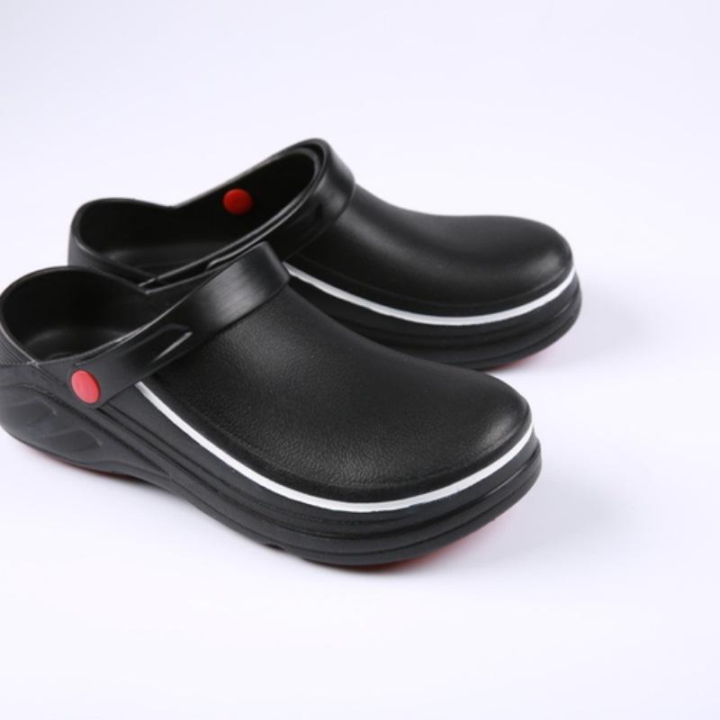 085 male and female chef shoes kitchen shoes EVA foot cover waterproof, oil-proof and non-slip work shoes two sandals and half slippers