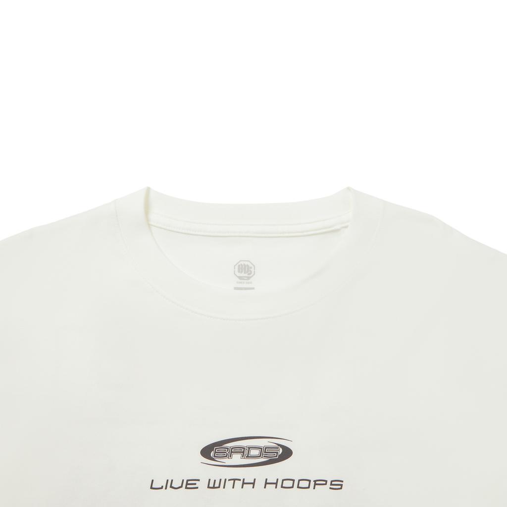 Li Ning BADFIVE T Shirts Men's Ivory Crew Neck Moderate AHSW163-6
