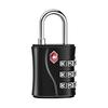 ZHEGE TSA Lock Dial Padlock 3 Digits Small Key Compatible with Overseas Travel Locker/Bag/Luggage Lock Security Japanese Instruction Manual (Black)