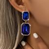Retro New Fashionable Earrings with Geometric Combination and Diamond Inlay, Personalized Women's Earrings Accessories