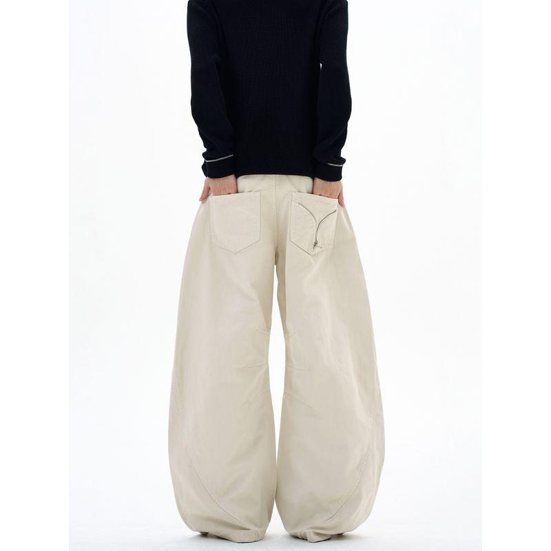 Kisko American Retro Deconstructed Design Trendy Brand Cargo Pants for Men and Women, New Loose Straight-Leg Reverse-Wear Scimitar Pants