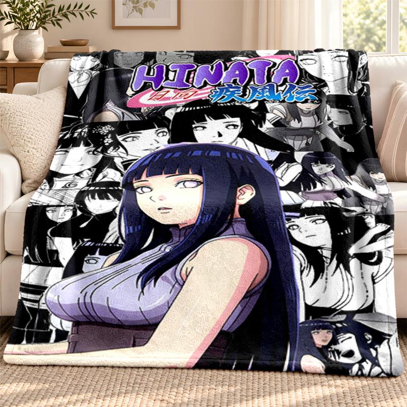 Hyuga Hinata blanket Flannel Blanket Soft Cozy Plush Throw for Sofa Bed Lightweight Home Decoration Outdoor camping
