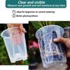 Transparent Plastic Orchid Pot with Drainage Holes and Tray Root Control Pot for Moss Plants Visible Root Growth and Air Circulation 14cm Diameter