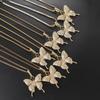 Punk Hip Hop Style Necklace Female Heavy Industry Full Diamond Big Butterfly Pendant Necklace Jewelry