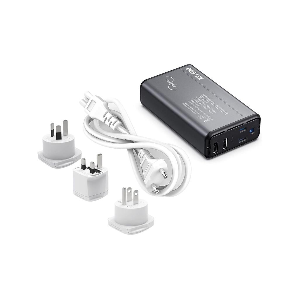 BESTEK Travel Sine Wave Includes and O Type Conversion Compatible with International Outlets 220V to MRZ151AU Transformer, Transformer BF, A, Plugs,