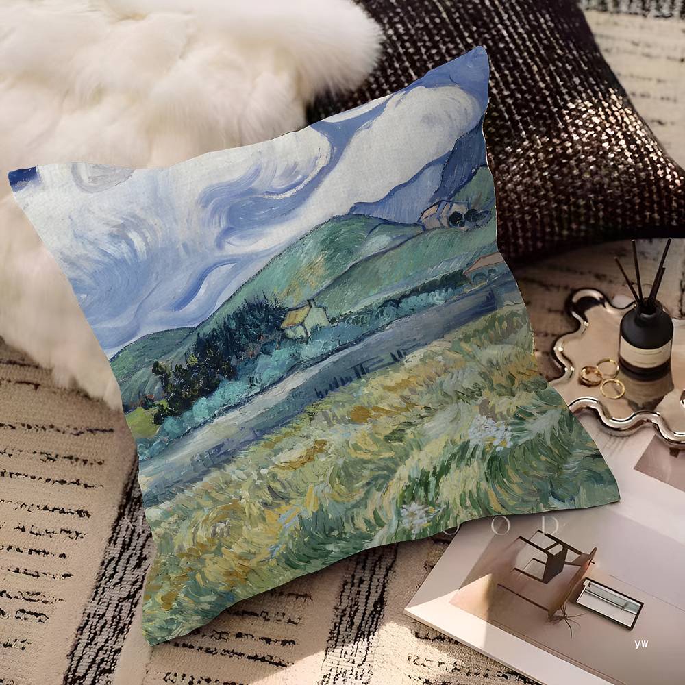 Van Gogh Oil Paintings Pillow Cushion Cover Pillowcase Living Room Sofa Home Decor