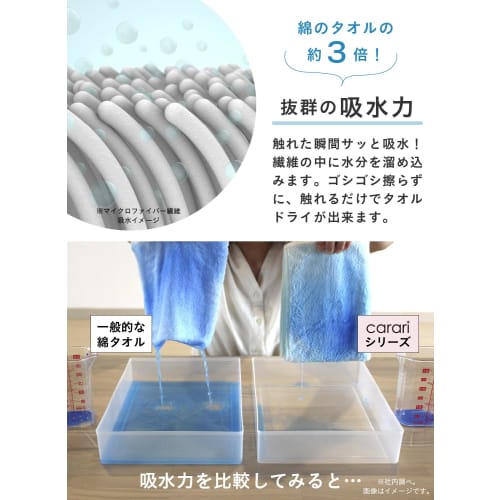 Carari (Karari) Microfiber Face Towels, KUO, Border Green, 4-Pack, 3.3x Absorbent, Quick-Drying, Marshmallow-Soft, Fluffy, 30x80cm, CB Japan