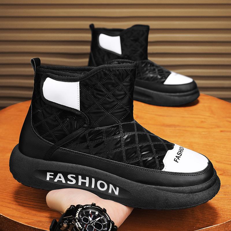 New Shoes In Winter, Velvet Thickened Snow Boots, High-top Thick-soled Warm Cotton Shoes