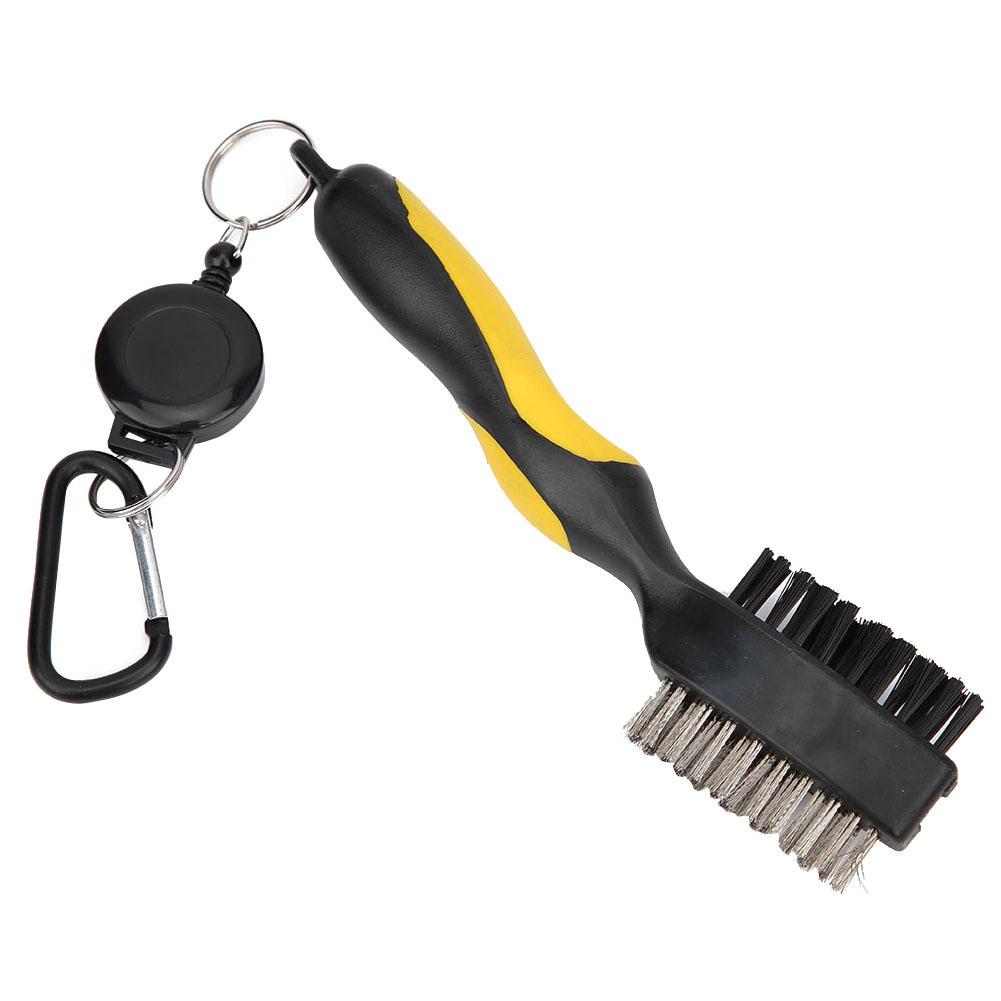 Golf Multifunktions-Reinigungsbürste Doppelseitig Faltbar Nylon Stahldraht Reiniger Zubehör