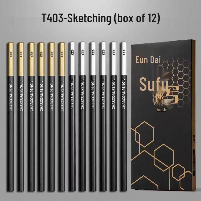 Art Student Sketching Pencil Set - Quick Sketch 2B & Charcoal for Beginners