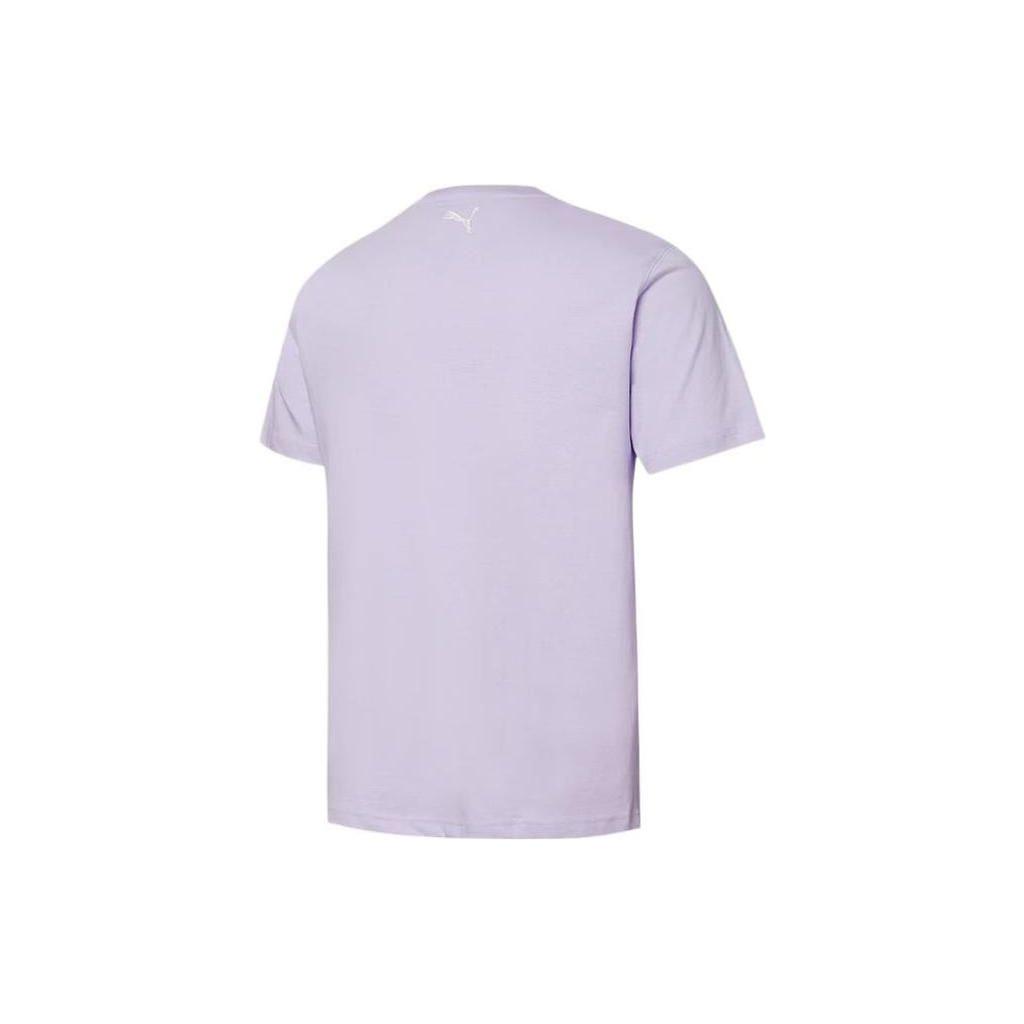 Puma Collaborative SS22 Casual Short-Sleeve T-Shirt With Tiger Logo Unisex Tops Lavender 533987-16
