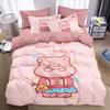 Big Hippopotamus Duvet Cover Catroonhippopotamus Bedding Sets Soft Quilt Cover And Pillowcases For Teens Single/Double/Queen