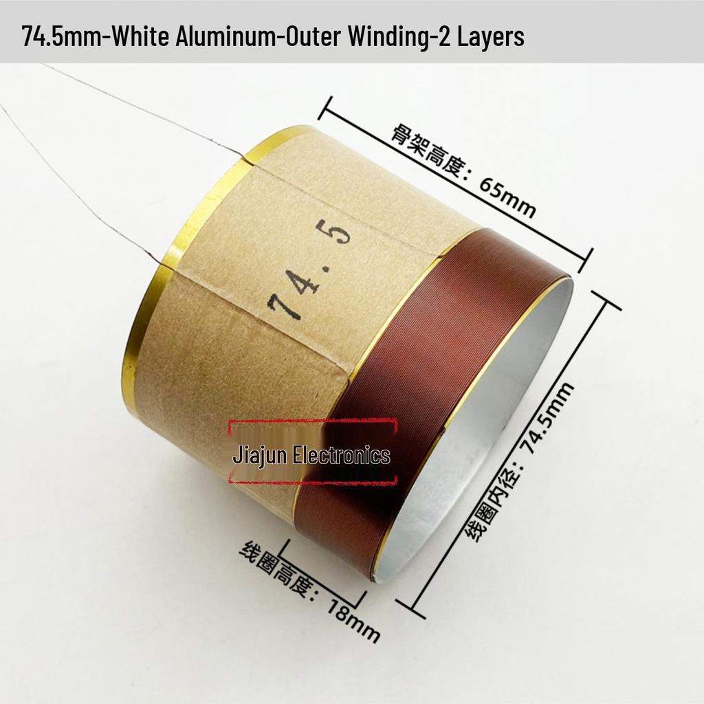 Black Aluminum Woofer Voice Coil Repair Kit - Core Wire: 25-125, Coil Sizes: 65.5mm, 75.5mm, 99.5mm