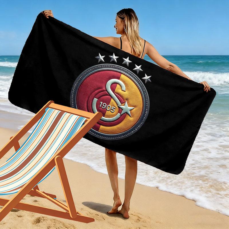 Galatasaray Print Beach Towel, Large Soft Quick Dry Towel for Beach Camping Swimming