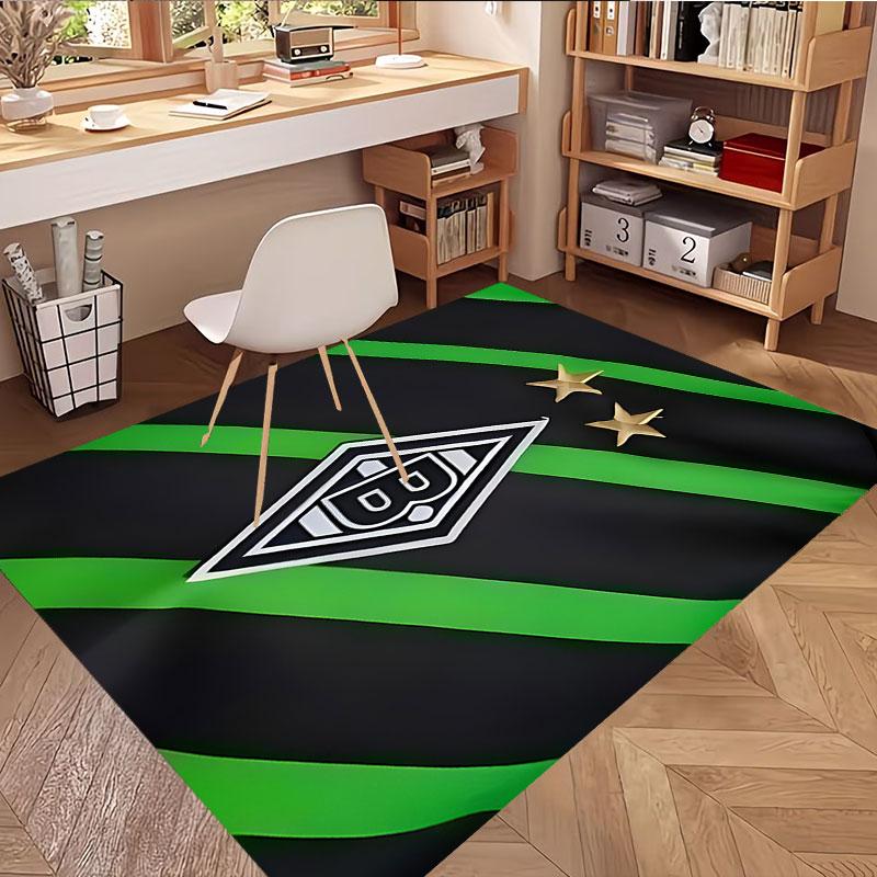 Borussia Mönchengladbach Druckteppich, Waschbarer Bodenläufer, Für Eingangsbereich Studentenwohnheim Waschküche Büro Arbeitszimmer, Heimdekoration Geburtstag Weihnachtsgeschenk